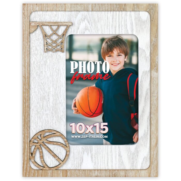 Dřevěný fotorámeček ZEP Jordan 10x15 cm basketbalový fotorámeček