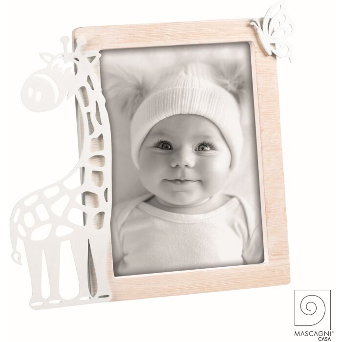 Mascagni A1583 Dřevěný fotorámeček s žirafou 13x18 cm