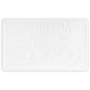 ZEP plechová cedule CLASSIC 40x24x0,4 cm motorka červená