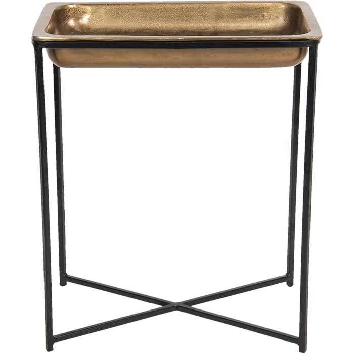 Clayre & Eef 50420L Odkládací stolek 53x54x62 cm Měděná barva
