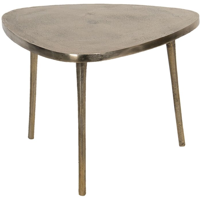 Clayre & Eef 50422M Odkládací stolek 69x69x47 cm Zlatá barva