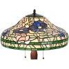Clayre & Eef 5LL-1207 Stolní lampa Tiffany Ø 46x60 cm E27-max 2x60W Béžová - zelená