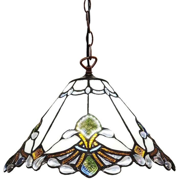 Clayre & Eef 5LL-6184 Závěsná lampa Tiffany Ø 31x107 cm E27-max 1x60W