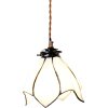 Clayre & Eef 5LL-6223 Závěsná lampa Tiffany Ø 18x115 cm E14-max 1x25W Bílá - Hnědá