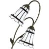 Clayre & Eef 5LL-6253 Stolní lampa Tiffany 35x18x61 cm E14-max 2x25W Hnědá - Bílá