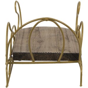 Clayre & Eef 64966 Dekorace sáně 26x13x12 cm hnědá