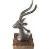 Clayre & Eef 65143 Dekorace Soška jelena 10x8x18 cm Stříbrná barva