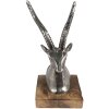 Clayre & Eef 65143 Dekorace Soška jelena 10x8x18 cm Stříbrná barva