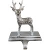Clayre & Eef 6AL0071 Držák vánoční punčochy Sob 15x9x21 cm Háček ve stříbrné barvě