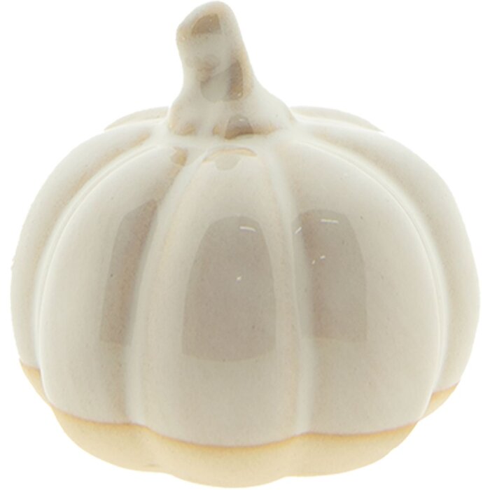 Clayre & Eef 6CE1499 Dekorace dýně Ø 9x8 cm béžová - hnědá