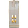 Clayre & Eef 6CE1505 Dekorace domeček s LED 7x6x15 cm béžová