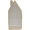 Clayre & Eef 6CE1506 Dekorace domeček s LED 5x5x12 cm béžová