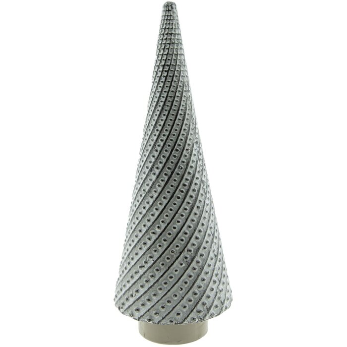 Clayre & Eef 6CE1513 Dekorace vánoční stromek Ø 8x22 cm šedá