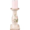 Clayre & Eef 6CE1539M Svícen Ø 12x24 cm růžový - béžový