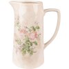 Clayre & Eef 6CE1543L Dekorativní džbán 21x15x25 cm růžový - béžový
