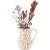 Clayre & Eef 6CE1552L Dekorativní džbán 21x14x23 cm Růžová - béžová Dekorativní džbán