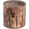 Clayre & Eef 6GL3590 Svícen na čajovou svíčku Ø 9x9 cm Růžový skleněný svícen