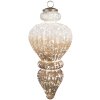Clayre & Eef 6GL3773 Vánoční ozdoby Ø 12x25 cm Hnědá - Bílá vánoční ozdoba XL