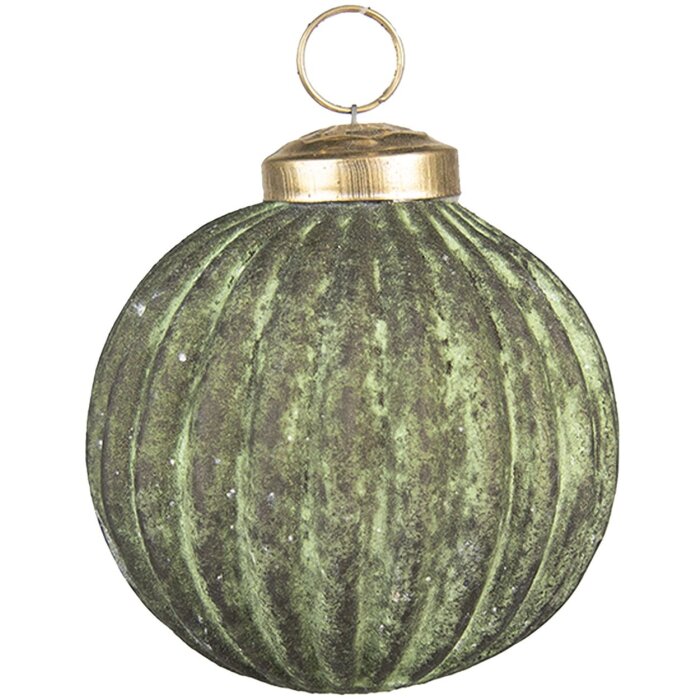 Clayre & Eef 6GL3793 Vánoční ozdoby Ø 7x7 cm Zelené vánoční ozdoby