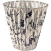 Clayre & Eef 6GL3805 Svícen Ø 10x10 cm Šedý - Béžový Svícen