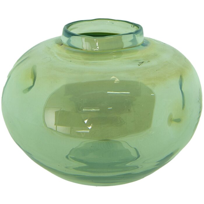 Clayre & Eef 6GL4090 Váza Ø 15x11 cm zelená