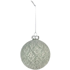 Clayre & Eef 6GL4139 Vánoční ozdoby na stromeček Ø 8x8 cm (sada 4 kusů) Zelená barva