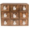Clayre & Eef 6H2176 Mini komoda 34x12x30 cm hnědá
