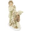 Clayre & Eef 6PR4797 Dekorace Děti s vánočním stromkem 10x5x14 cm béžová
