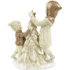 Clayre & Eef 6PR4797 Dekorace Děti s vánočním stromkem 10x5x14 cm béžová