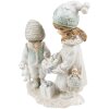 Clayre & Eef 6PR4804 Dekorace Děti 15x8x19 cm Polyresin stříbrné barvy