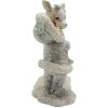 Clayre & Eef 6PR4812 Dekorace Dítě s jelenem 12x6x13 cm Stříbrná barva