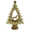 Clayre & Eef 6PR4871 Dekorace vánoční stromeček 13x5x20 cm béžová