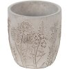 Clayre & Eef 6TE0404S Květináč Ø 13x14 cm šedý - béžový