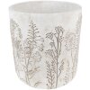 Clayre & Eef 6TE0406L Květináč Ø 20x21 cm šedý - béžový