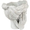 Clayre & Eef 6TE0409L Hlava květináče 20x23x25 cm šedá - béžová