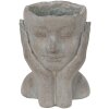 Clayre & Eef 6TE0410L Květináč 16x16x22 cm šedý