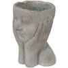 Clayre & Eef 6TE0410L Květináč 16x16x22 cm šedý