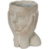 Clayre & Eef 6TE0410S Květináč 13x13x18 cm šedý