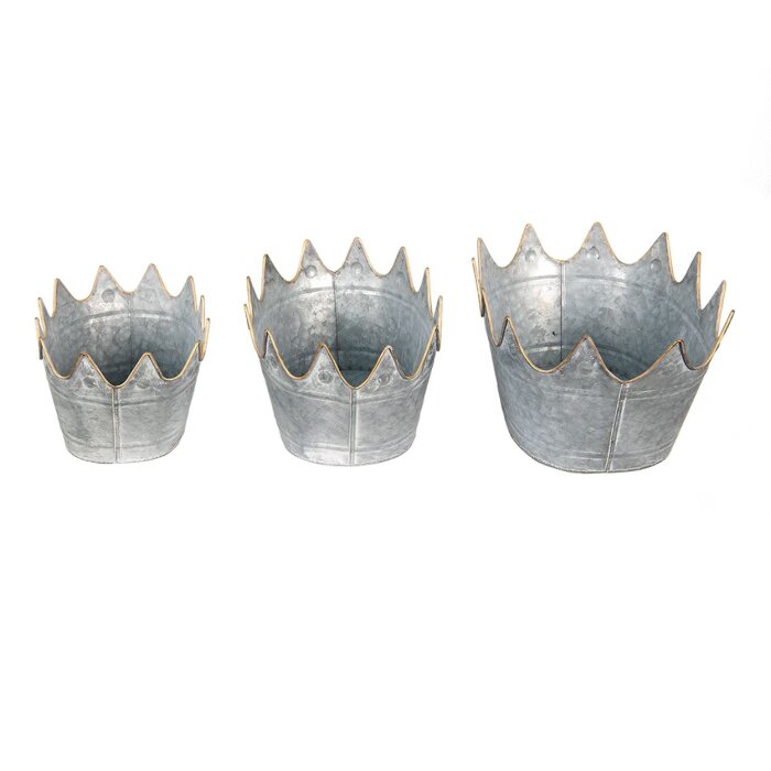 Clayre & Eef dekorace držák na rostliny (3 kusy) 40x27x19 -34x23x18-29x22x16 cm