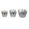 Clayre & Eef dekorace držák na rostliny (3 kusy) 40x27x19 -34x23x18-29x22x16 cm