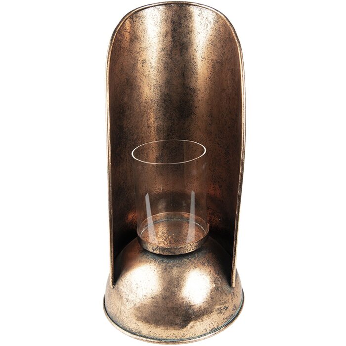 Clayre & Eef 6Y4980 Svícen Ø 17x35 cm Měděná barva