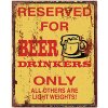 Clayre & Eef 6Y5112 Textová cedule 20x1x25 cm Žlutá Pivo