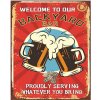 Clayre & Eef 6Y5158 Textová cedule 20x1x25 cm červená Backyard Bar