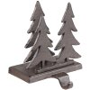 Clayre & Eef 6Y5297 Věšák na punčochy Vánoční stromečky 13x12x16 cm Hnědý