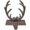 Clayre & Eef 6Y5300 Držák na vánoční punčochu paroží 13x12x18 cm hnědý