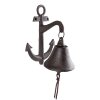 Clayre & Eef 6Y5307 Zvonek 13x14x22 cm Hnědý litinový zvonek