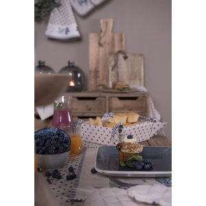 Clayre & Eef BBF47 Koš na chléb 35x35x8 cm béžový