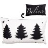 Clayre & Eef BWX36-3 Povlak na polštář 30x50 cm bílý - černý