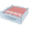 Clayre & Eef CUP73-2 Papírové ubrousky 33x33 cm (20 kusů) Červená - Bílá