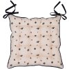 Clayre & Eef FAF29 Polštář na židli s pěnou 40x40x4 cm béžový - černý